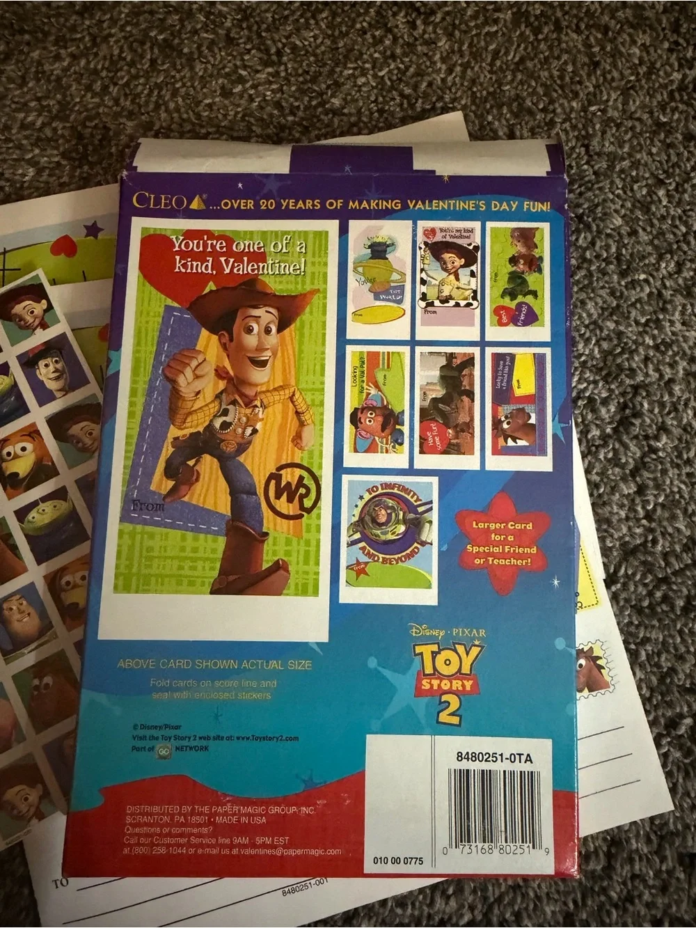 Disney Toy Story 2 Valentines Pack - Blue & Purple Buzz Lightyear Theme